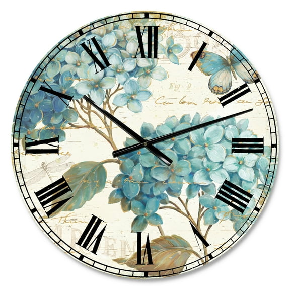 Designart Oversized Off-White Analog Round Traditional Wall Clocks, CLM30733-C23