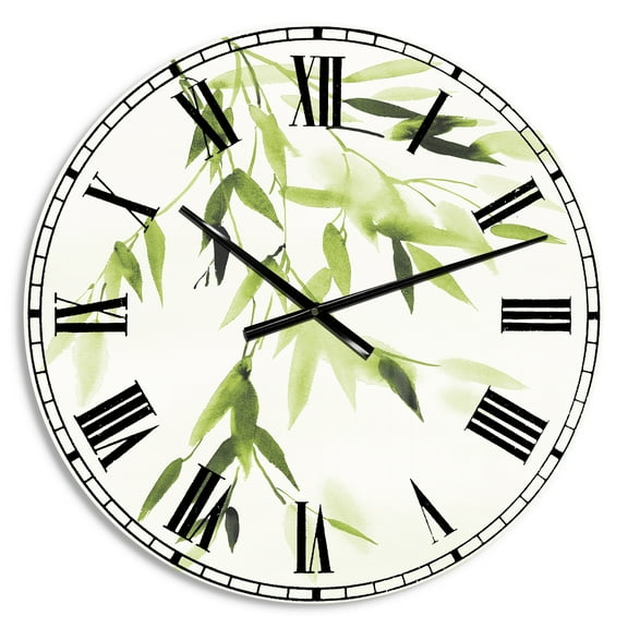 Designart Oversized White Analog Round Modern Wall Clocks, CLM30568-C23