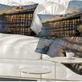 thumbnail image 1 of Designart Pacific Ocean Sunset Oceanside Pier - Modern Seascape Throw Pillow - 12x20, 1 of 5
