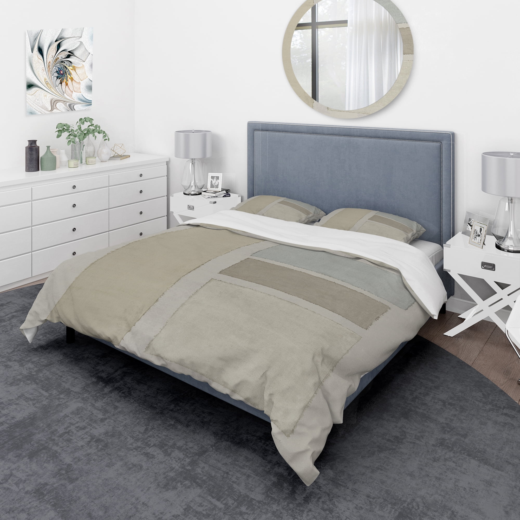 Designart 'Painted Weaving III FB' Geometric Duvet Cover Set