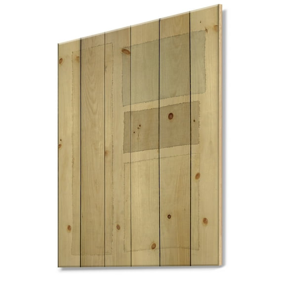 Designart 'Painted Weaving III FB' Modern & Contemporary Print on Natural Pine Wood