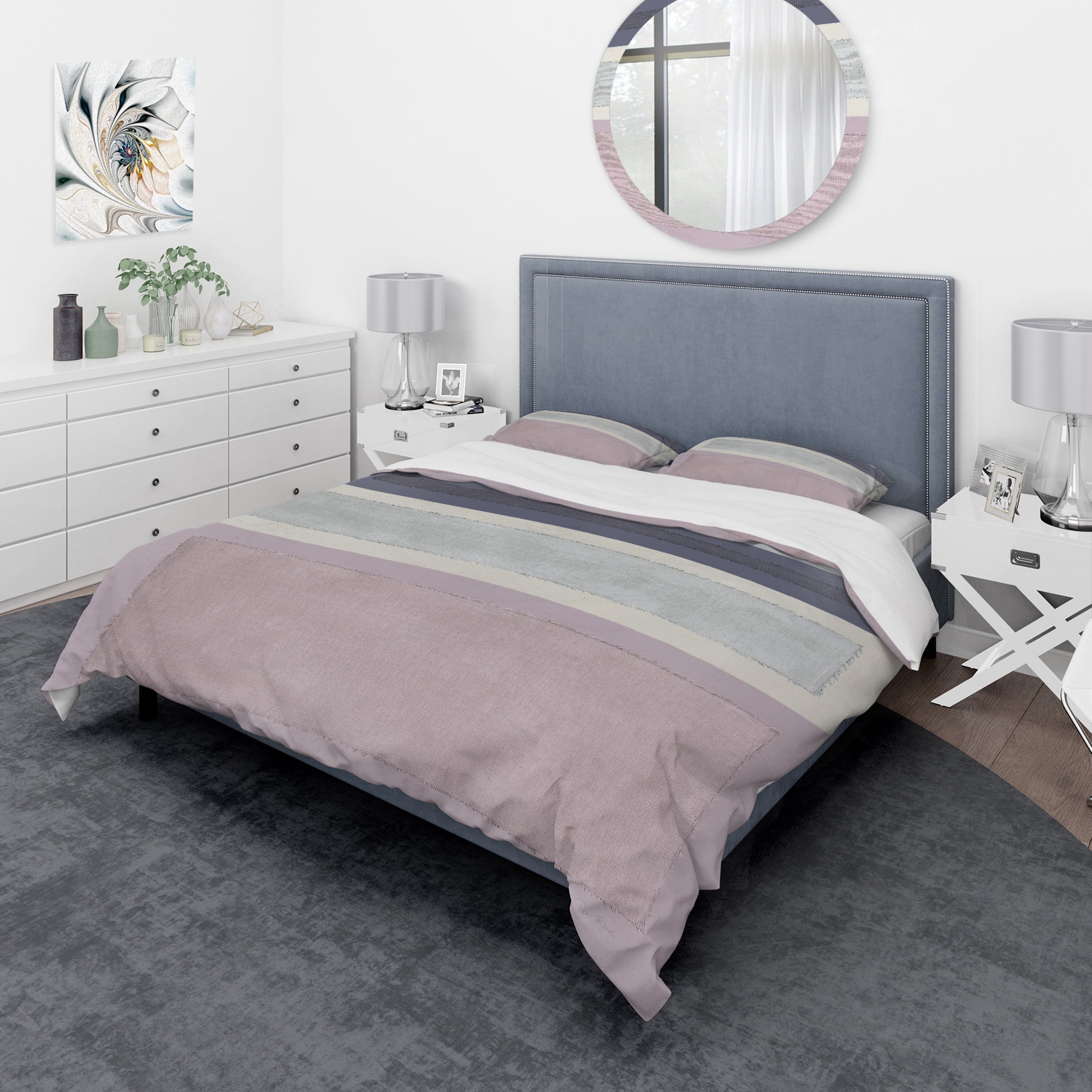 Designart 'Painted Weaving IV FB' Geometric Duvet Cover Set