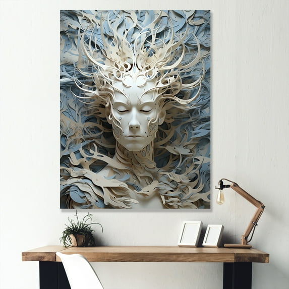 Designart "Painting Of An Alien Mythical Creature I" Alien Canvas Prints