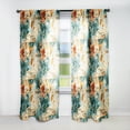 thumbnail image 1 of Designart "Paisley Gardens With A Rustic Touch In Gold And Turquoise I" Botanical Traditional Curtain, Floral Panel, 1 of 6