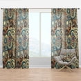 thumbnail image 1 of Designart 'Paisley Pattern X' Bohemian & Eclectic Curtain Panel, 1 of 4