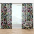 thumbnail image 1 of Designart 'Paisley Pattern XI' Vintage Curtain Panel, 1 of 4
