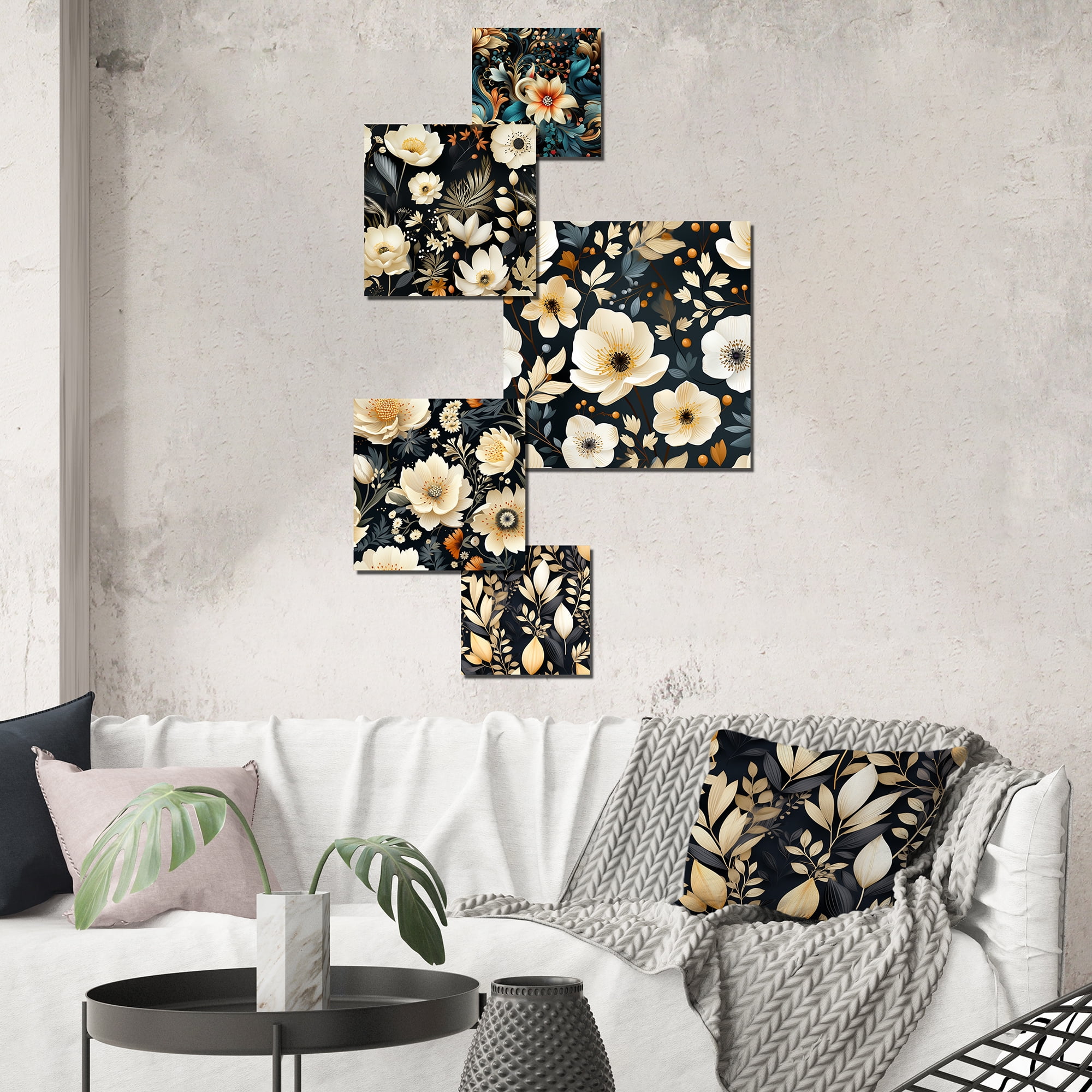 Designart "Paisley Patterns Of Classic Elegance II" Floral Wall Art Set ...