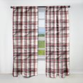 thumbnail image 1 of Designart "Paisley Plaid With Rustic Charm" Plaid Blackout Curtain Panels, 1 of 4
