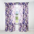 thumbnail image 1 of Designart "Paisleys In Lavender Purple I" Paisley Room Darkening Curtain Single Panel, 1 of 6