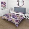 thumbnail image 1 of Designart "Paisleys In Lavender Purple" Paisley Bedding Covert Set - Bohemian & Eclectic Bed Set With 2 Shams, 1 of 5