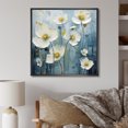 thumbnail image 1 of Designart "Pale Azure Buttercups Simplicity I" Buttercups Floater Framed Canvas Art Print, 1 of 5