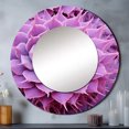 thumbnail image 1 of Designart "Pale Purple Cactus Royalty" Cactus Rund Mirror For Wall Decor - Large Purple Round Print Mirror - Round Traditional Mirror - Wall Mounted Round Large Mirror - 23" x 23", 1 of 6