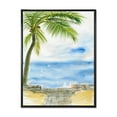 thumbnail image 1 of Designart 'Palm Beach Resort At Sunrise II' Nautical & Coastal Framed Canvas Wall Art Print, 1 of 5
