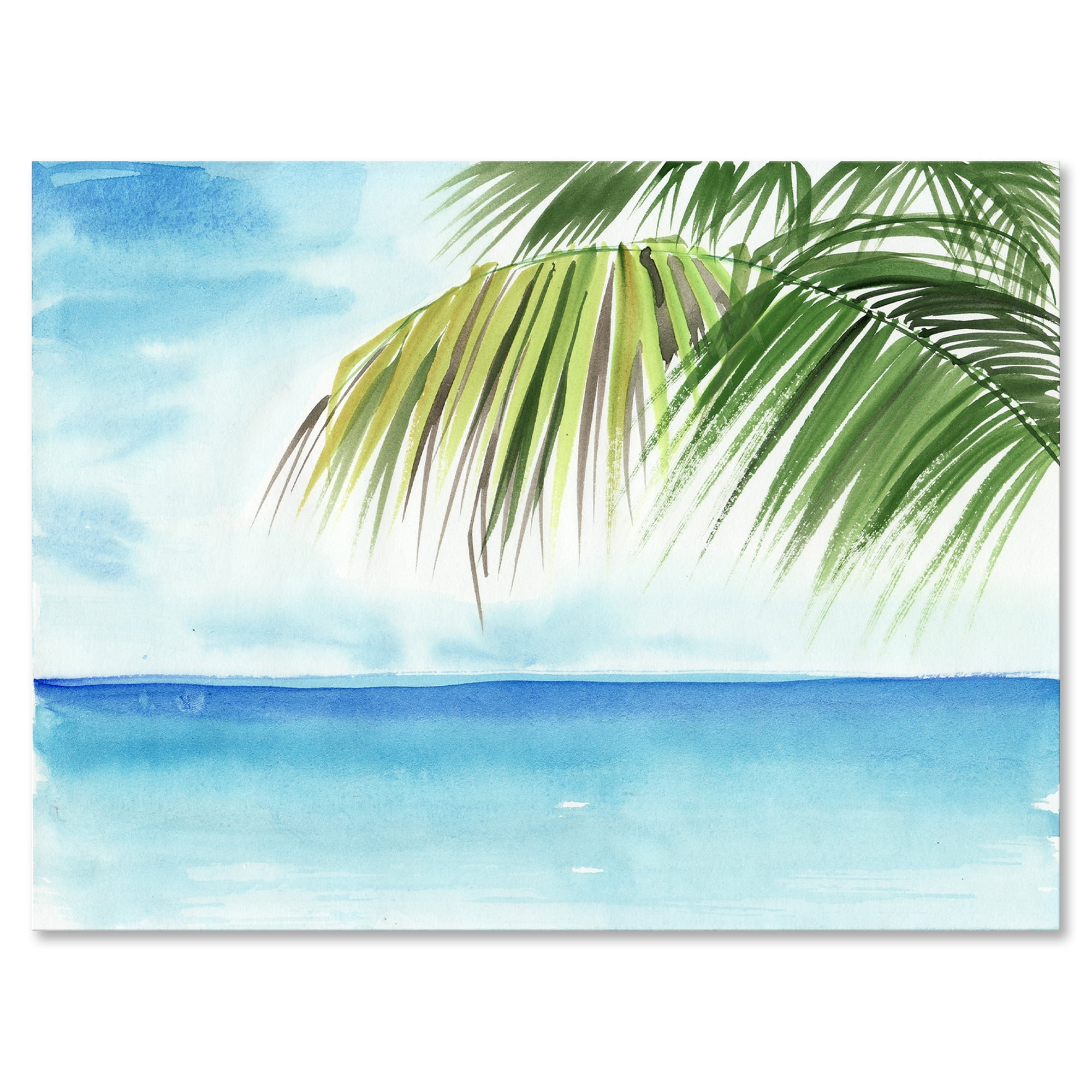 Designart ' Palm Beach Resort At Sunrise III ' Nautical & Coastal Canvas Wall Art Print