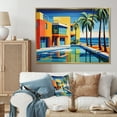thumbnail image 1 of Designart "Palm Beach in Color Pop Art Vibes III" Nautical & Beach Floater Framed Wall Decor, 1 of 7