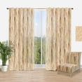 thumbnail image 1 of Designart 'Palm Golden Leaves I' Mid-Century Modern Curtain Panel, 1 of 4