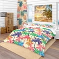 thumbnail image 1 of Designart 'Palm Pattern A' Tropical Duvet Cover Set, 1 of 4