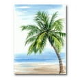 thumbnail image 1 of Designart ' Palm Tree At The Beach ' Nautical & Coastal Canvas Wall Art Print, 1 of 4