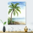 thumbnail image 1 of Designart "Palm Tree at a Tropical Beach Resort VI" Palms & Palm Trees Metal Wall Art, 1 of 5