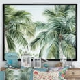 thumbnail image 1 of Designart "Palm Trees By The Beach III" Palms & Palm Trees Floater Framed Canvas Art Print, 1 of 5