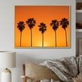 thumbnail image 1 of Designart "Palm Trees In The Golden Sunrise" Palms & Palm Trees Floater Framed Canvas Prints, 1 of 5