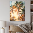 thumbnail image 1 of Designart "Palm Trees love expression I" Floral Floater Framed Canvas Print, 1 of 7