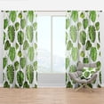 thumbnail image 1 of Designart 'Palm Tropical Leaves II' Mid-Century Modern Curtain Panel, 1 of 4