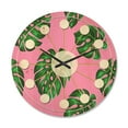 thumbnail image 1 of Designart 'Palm Tropical Leaves III' Mid-Century Modern Wood Wall Clock, 1 of 5