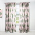 thumbnail image 1 of Designart 'Palm Tropical Leaves Retro Pattern' Mid-Century Modern Curtain Panel, 1 of 5