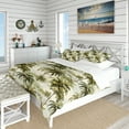 thumbnail image 1 of Designart "Palms Of Yesteryears" Green Tropical Bedding Covert Set - Tropical Bed Set With 2 Shams, 1 of 5