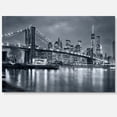 thumbnail image 1 of Designart 'Panorama New York City at Night ' Cityscape Metal Wall Art, 1 of 5