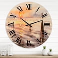thumbnail image 1 of Designart 'Panorama Of Venice Laguna At Sunset' Nautical & Coastal Wall Clock, 1 of 5