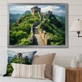 thumbnail image 1 of Designart "Panoramic View of the Great Wall of China" Landscapes Framed Wall Art Decor - Traditional Green China Living Room Framed Canvas Art, 1 of 6