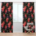 thumbnail image 1 of Designart 'Pansy Flowers Red Rose Patterns' Floral Blackout Curtain Panel, 1 of 4