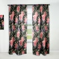 thumbnail image 1 of Designart 'Pansy Flowers Red Rose Patterns' Floral Curtain Panel, 1 of 5
