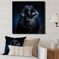 thumbnail image 1 of Designart "Panther Majesty A Blue-Grey Presence I" Animals Wall Art - Modern Blue Panther Living Room Canvas Art, 1 of 6