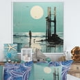 thumbnail image 1 of Designart "Papercut Pier Solitude I" Nautical & Beach Floater Framed Wall Decor, 1 of 7