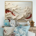 thumbnail image 1 of Designart "Papercut-Style Waves In White And Red" Coastal Waves Floater Framed Wall Decor, 1 of 1