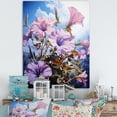 thumbnail image 1 of Designart "Parade of Petunias in Purple III" Floral Canvas Wall Art - Traditional Purple Petunias Hallway Wall Art Decor, 1 of 6