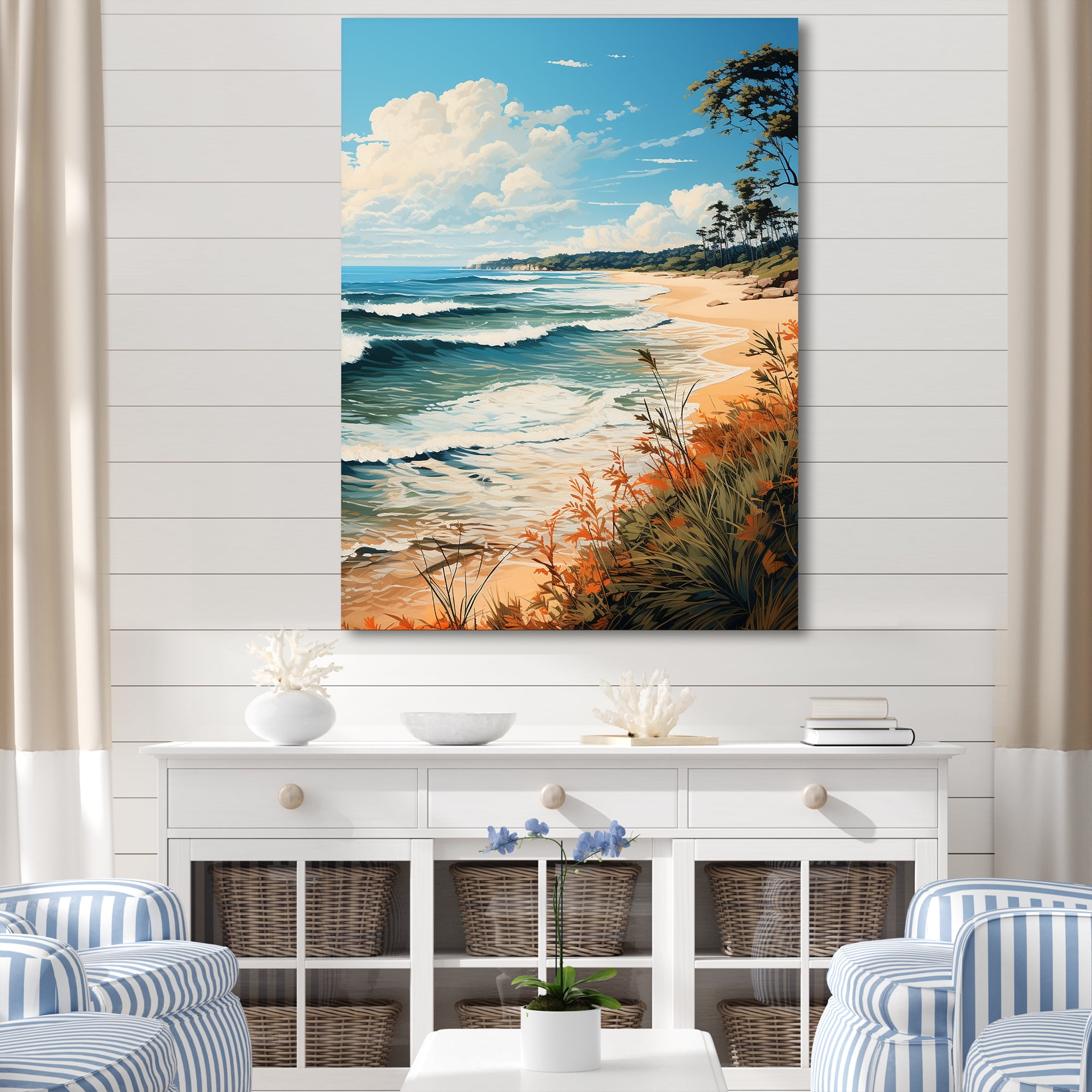 Designart "Paradise Found Tropical Beach Bliss" Coastal Canvas Wall Art