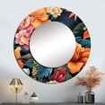 thumbnail image 1 of Designart "Paradise In The Tropics II" Floral Rund Mirror For Wall Decor - Large Multicolor Round Print Mirror - Round Cottage Mirror - Wall Mounted Round Large Mirror - 23" x 23", 1 of 6