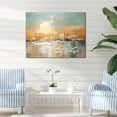 thumbnail image 1 of Designart "Paradise Of Beige And Golden Beach Sunset" Coastal Sunset Canvas Wall Art, 1 of 7