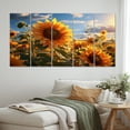 thumbnail image 1 of Designart "Paradise Sunrise Germany Sunflower painting I" Floral Wall Art Prints Set, 1 of 5