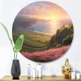 thumbnail image 1 of Designart "Paradise by the Seaside III" Modern Landscape Beach Metal Round Art Living Room, 1 of 5