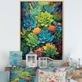 thumbnail image 1 of Designart "Paradise of Succulents Green Blue Bliss I" Floral & Botanical Floater Framed Canvas Art Print, 1 of 7