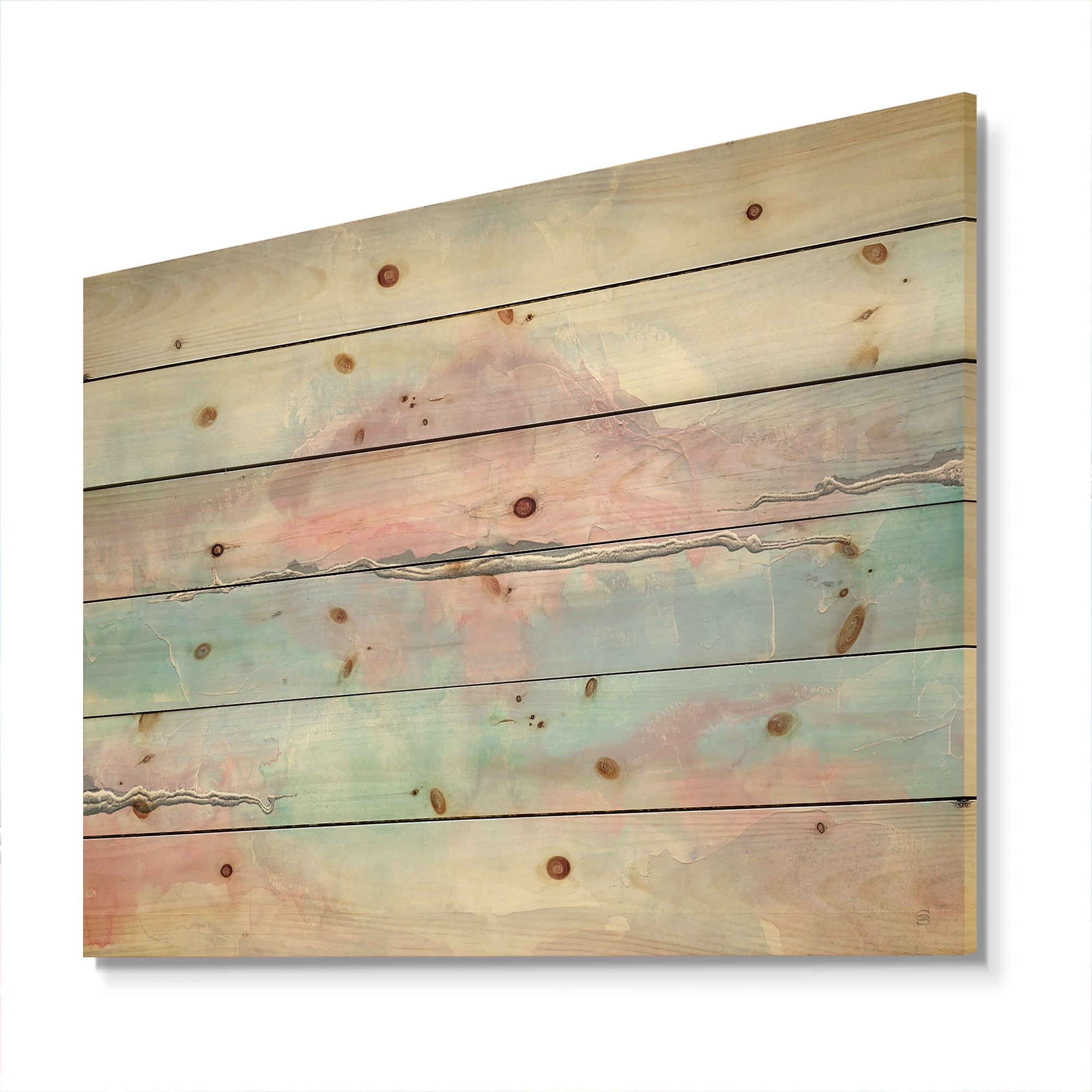 Designart 'Parfait VII' Sleek & Chic Modern Print on Natural Pine Wood