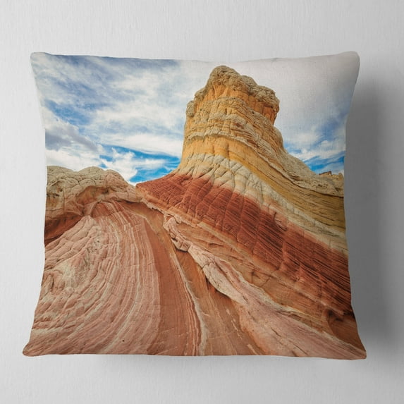 Designart Paria Plateau in Northern Arizona - Landscape Printed Throw Pillow - 16x16