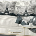 thumbnail image 1 of Designart Paris Eiffel TowerUnder Dramatic Sky - Skyline Photography Throw Pillow - 12x20, 1 of 5