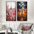 thumbnail image 1 of Designart "Paris in Bloom Vintage Collage Delight" City Paris Framed Wall Art Set Of 2 - Traditional Pink Gallery Wall Frame Set For Home Decor, 1 of 6