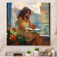 thumbnail image 1 of Designart "Parisian Portrait of a Woman V" Fashion Metal Art Living Room, 1 of 5